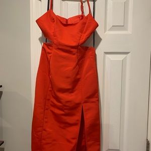 ASOS Design structured midi dress with cut out side detail